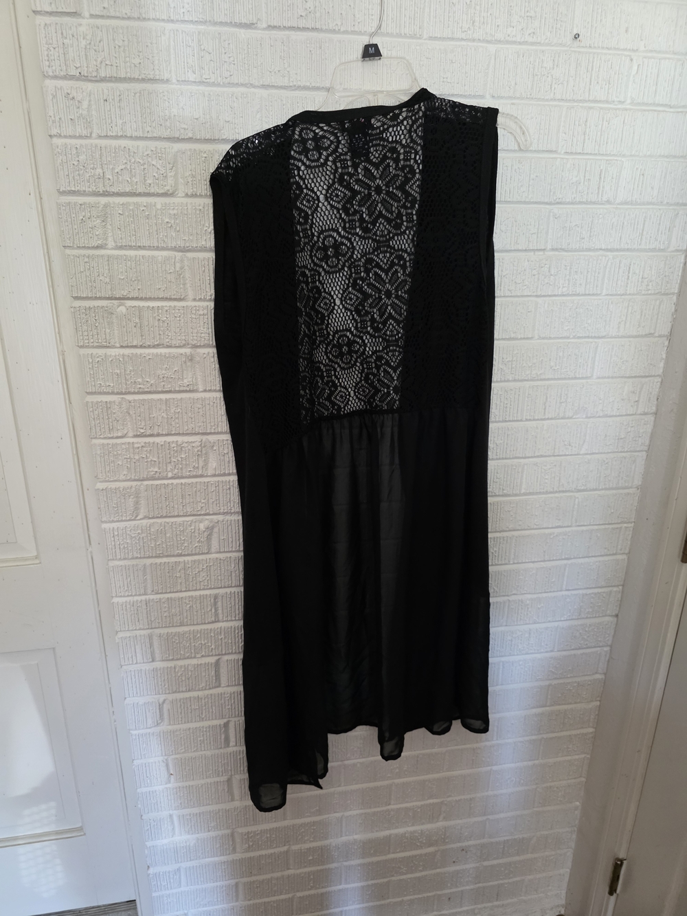 Lipstick Boutique Black Lace-Back Asymmetrical Dress